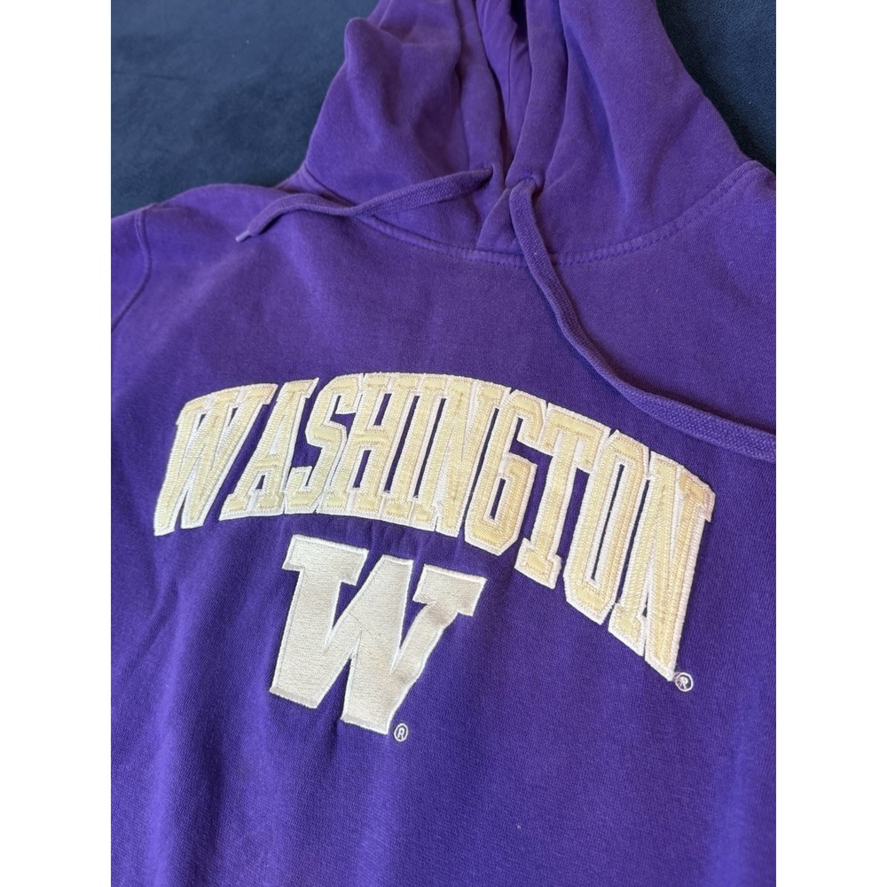 Vtg University Of Washington Purple Hoodie Mens L Genuine Stuff Huskies NCAA